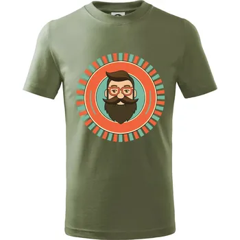 Plnovous v kruhu - Tričko dětské bavlněné - 134 cm/8 let ( Khaki )