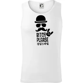 Bitch please! Mustache - Tílko pánské Core - L ( Bílá )