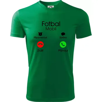 Chlapecké tričko Fotbal volá - Dětské triko sportovní (dresovina) - 146 cm/10 let ( Středně zelená )