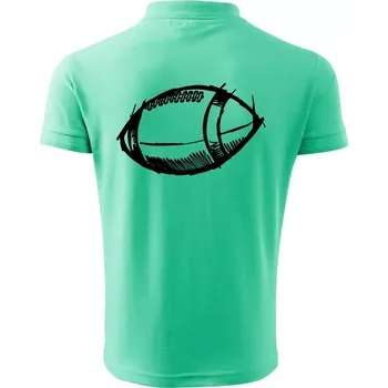 Pánská košile Americký fotbal míč skica - Polokošile pánská Pique Polo 203 - 4XL ( Mátová )