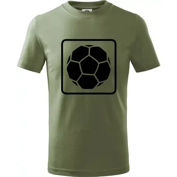 Chlapecké oblečení Fotbalový míč emblem - Tričko dětské bavlněné - 122 cm/6 let ( Khaki )