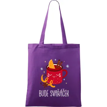 Bude svařáček - plecháček - Taška bavlněná - 42 x 38 cm ( Fialová )