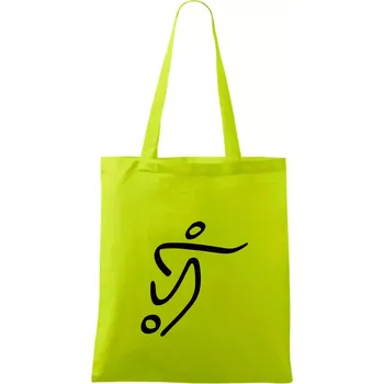 Fotbalista silueta - Taška bavlněná - 42 x 38 cm ( Limetková )