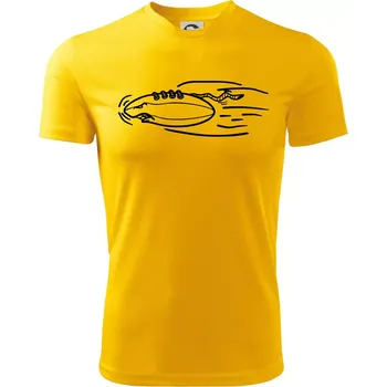 Americký fotbal letící míč - Dětské triko sportovní (dresovina) - 122 cm/6 let ( Žlutá )