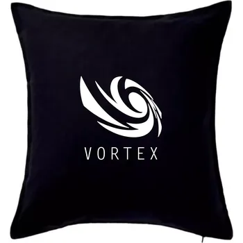 Polštář Vortex logo jednobarevné - Polštář 50x50 - 50x50 - Pouze potah ( Černá )