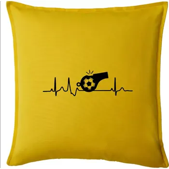 Polštář EKG fotbal rozhodčí a píšťalka - Polštář 50x50 - 50x50 - Pouze potah ( Žlutá )