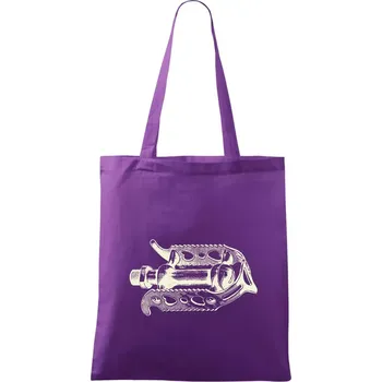 Nákupní taška Šlapka cyklo pedál - Taška bavlněná - 42 x 38 cm ( Fialová )