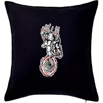 Polštář Kostra downhill - Polštář 50x50 - 50x50 - Pouze potah ( Černá )