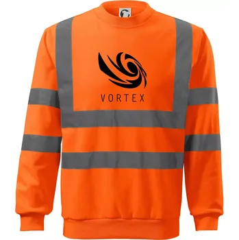Pánská mikina Vortex logo jednobarevné - Reflexní mikina - L ( Neonově oranžová )