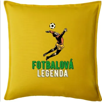Polštář Fotbalová legenda brankář - Polštář 50x50 - 50x50 - Pouze potah ( Žlutá )