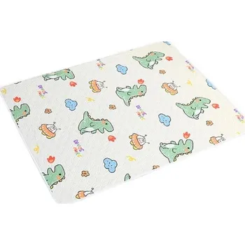 Přebalovací podložka Přebalovací podložka 80x120 cm 4vrstvá vodotěsná z ekologické bavlny Dinosauři Pratelná ochrana pro děti Noční a menstruační použití