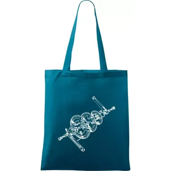 Cyklo rozkres převody - Taška bavlněná - 42 x 38 cm ( Petrolejová )