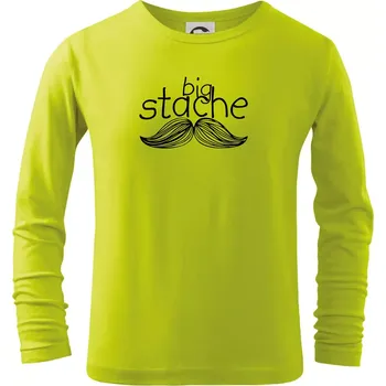 Dětská móda Big stache - Triko dětské Long Sleeve - 104-110cm / 3-4 roky ( Limetková )