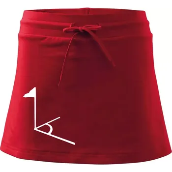 Dámská sukně Rohový praporek - Sportovní sukně - two in one - XS ( Červená )