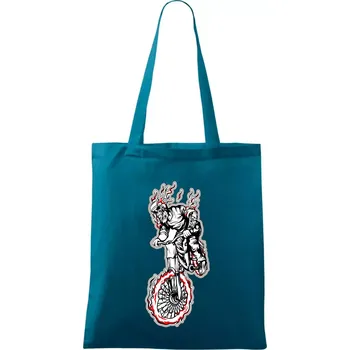 Kostra downhill - Taška bavlněná - 42 x 38 cm ( Petrolejová )