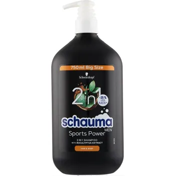 Šampon Schauma Men Sports Power 2v1 šampon, 750 ml