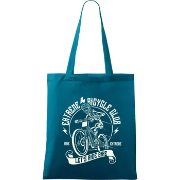 Let's Ride Bike - Taška bavlněná - 42 x 38 cm ( Petrolejová )