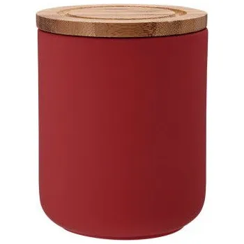 Dóza na potraviny LADELLE Stak Soft Canister střední 0,75 l červená – keramická dóza (nádoba) na potraviny
