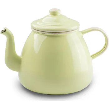 Konvice na čaj Smaltem potažená čajová konvice / džbán OLKUSKIE WYROBY EMALIOWANE 1,4 l OWE Lemon