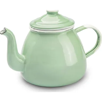 Konvice na čaj Smaltem potažená čajová konvice / džbán OLKUSKIE WYROBY EMALIOWANE 0,9 l OWE Mint