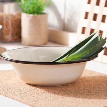 Smaltovaná kuchyňská mísa SILESIA RYBNIK JURA KRÉMOVÁ 2,55 l