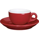 CILIO Roma 50 ml červený - porcelánový šálek na espresso s podšálek