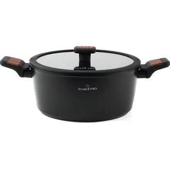 Hliníkový hrnec s pokličkou STARKE PRO ARCHIE WOODEN 1,6 l