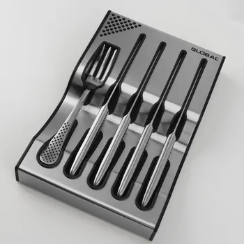 Příbor GLOBAL Dock Steak Set 9 ks. - sada příborů pro steak pro 4 osoby z nerezové oceli v bloku