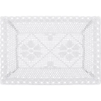 Papírový ubrousek Dekorativní bavlněný ubrousek JEDEKA HÁČKOVANÝ bílý 35 x 50 cm