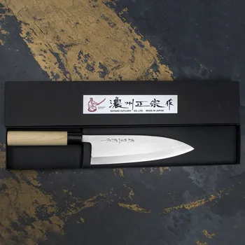 Kuchyňský nůž SATAKE Cutlery Mfg Shirogami 21 cm - japonský nůž Deba na filéování z uhlíkové oceli