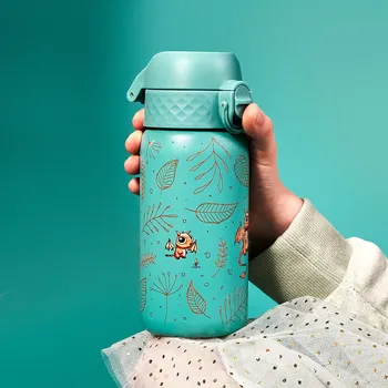 Láhev ION8 Single Wall Dragons 0,4 l - láhev / bidon pro děti na vodu a nápoje z nerezové oceli