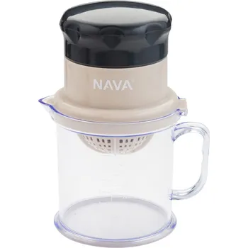 Lis na citrusy NAVA Misty černo-béžový – plastový lis na citrusy