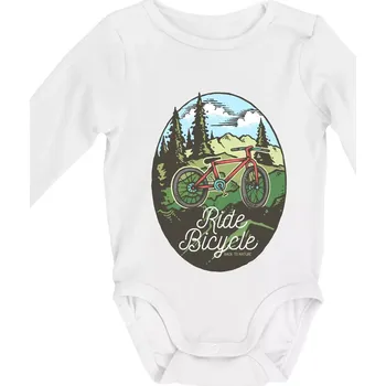Kojenecký body Ride Bicycle Nature - Body kojenecké s dlouhým rukávem - Dlouhý r. do 3 měs ( Bílá )