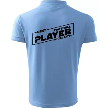 Pánská košile Best football player in galaxy - Polokošile pánská Pique Polo 203 - 5XL ( Pyžamově modrá )