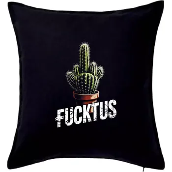 Polštář Fucktus - Polštář 50x50 - 50x50 - Pouze potah ( Černá )