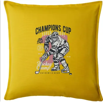 Polštář Champions Cup Hockey - Polštář 50x50 - 50x50 - Pouze potah ( Žlutá )