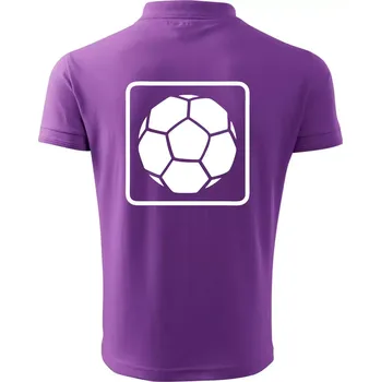 Pánská košile Fotbalový míč emblem - Polokošile pánská Pique Polo 203 - M ( Fialová )