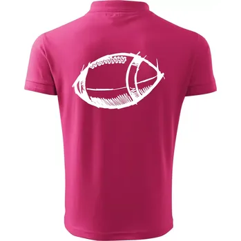 Pánská košile Americký fotbal míč skica - Polokošile pánská Pique Polo 203 - 3XL ( Purpurová )