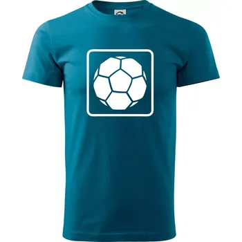 Pánské oblečení Fotbalový míč emblem - Klasické pánské triko vyšší gramáže - XS ( Petrolejová )