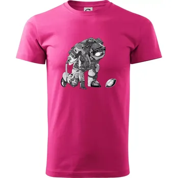 Pánská móda Americký fotbal astronaut - Klasické pánské triko vyšší gramáže - L ( Purpurová )