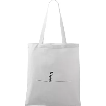 Jednokolka akrobat - Taška bavlněná - 42 x 38 cm ( Bílá )