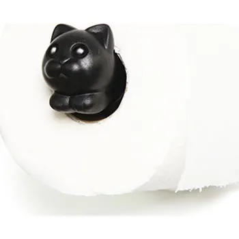 QUALY Roll Meo black - Plastový držák toaletního papíru