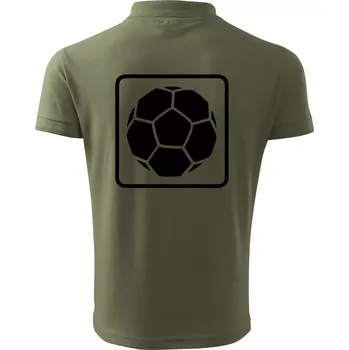 Pánská košile Fotbalový míč emblem - Polokošile pánská Pique Polo 203 - 5XL ( Khaki )