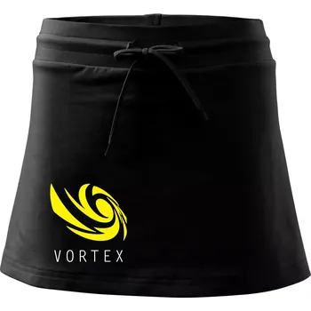 Dámská sukně Vortex logo barevné - Sportovní sukně - two in one - L ( Černá )
