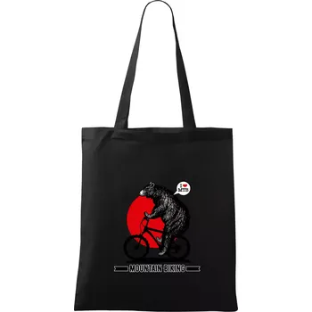 MTB medvěd - Taška bavlněná - 42 x 38 cm ( Černá )