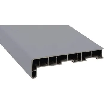 Parapet Parapet na míru PVC vnitřní s nosem Mattex Fenstergrau 4706066 17/40x530 mm, délka na přání 500-5000 mm