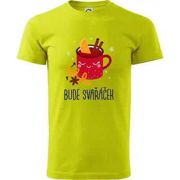 Bude svařáček - plecháček - Klasické pánské triko vyšší gramáže - L ( Limetková )