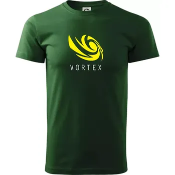 Pánské tričko Vortex logo barevné - Triko extra velké (5-8XL) - 7XL ( Lahvově zelená )