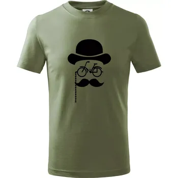 Dětská móda Mustache kolo - Tričko dětské bavlněné - 122 cm/6 let ( Khaki )
