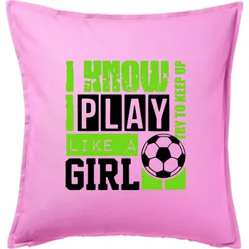 Polštář Play girl - Polštář 50x50 - 50x50 - Pouze potah ( Růžová )